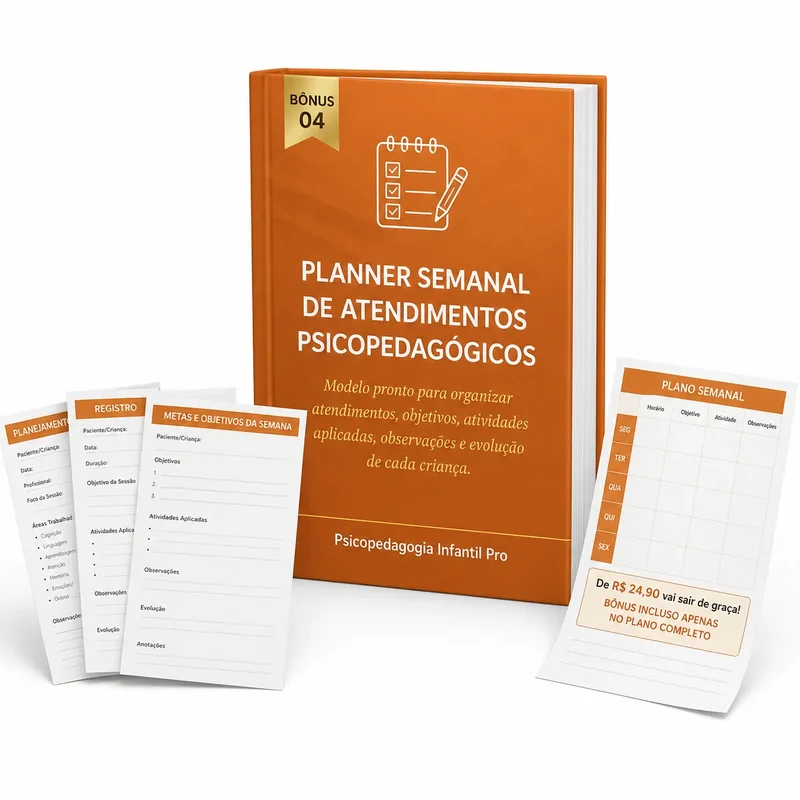 Planner Semanal de Atendimentos Psicopedagógicos